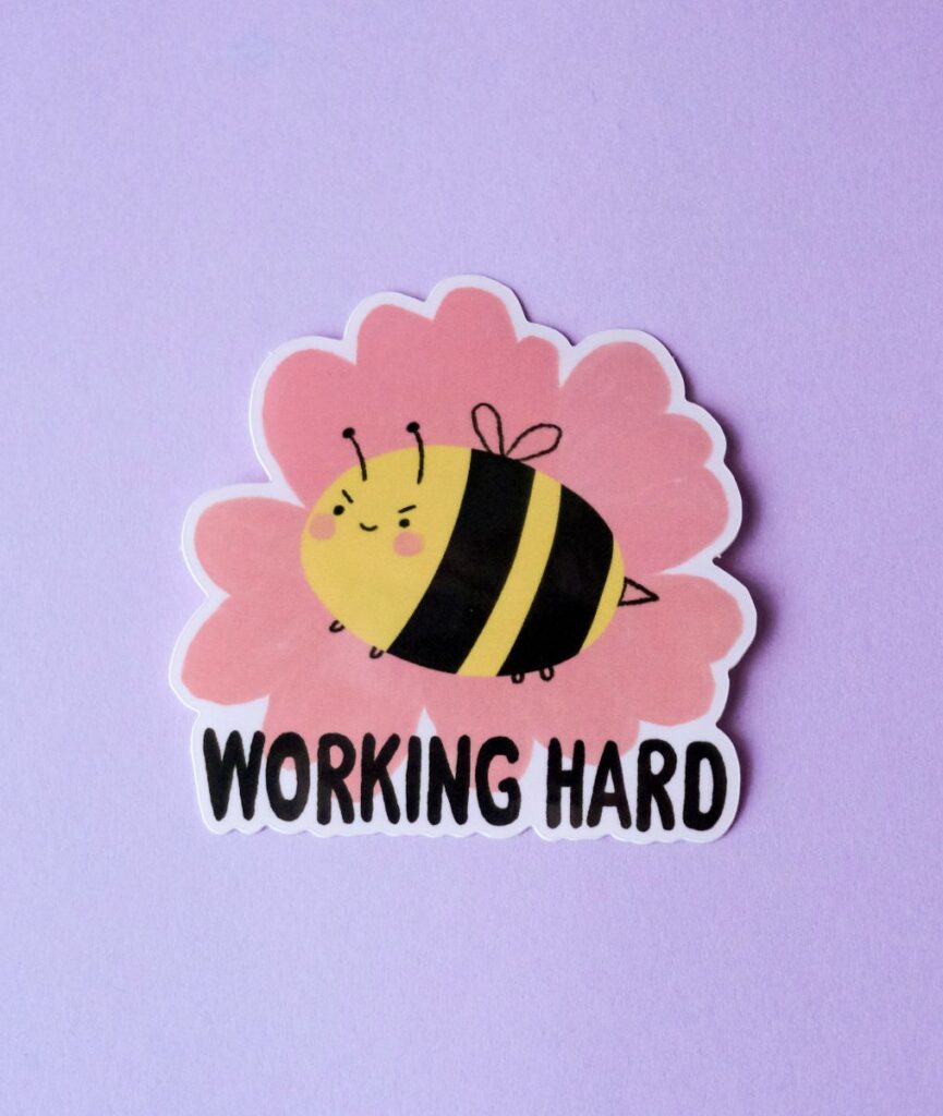 Working hard -tarra