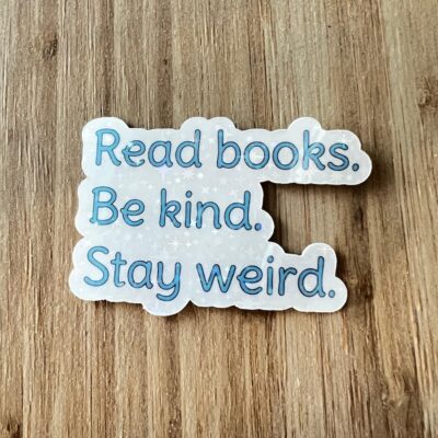 Read books, stay kind -tarra (vaaleansininen)