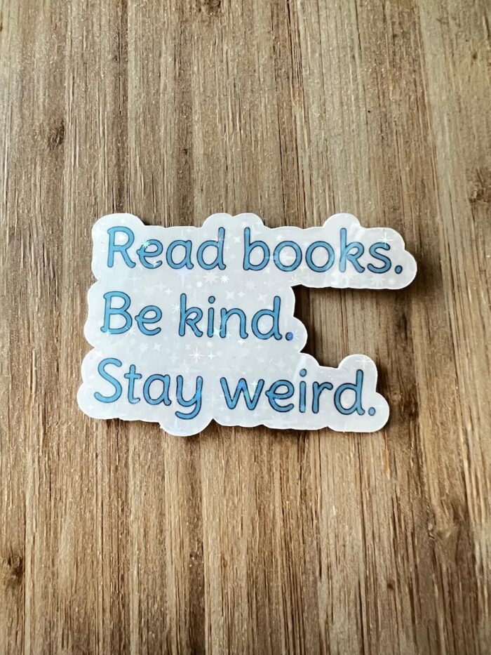 Read books, stay kind -tarra (vaaleansininen)