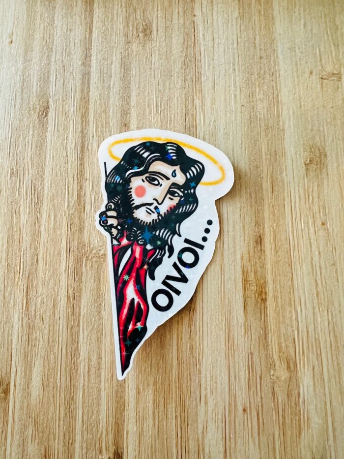 Kurkkaava Jeesus -tarra (Oivoi...)